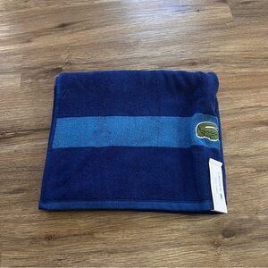 LACOSTE Logo Bath Towel 30x52in NWT